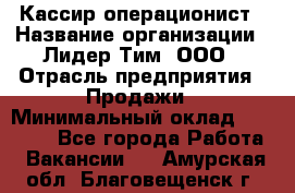 Кассир-операционист › Название организации ­ Лидер Тим, ООО › Отрасль предприятия ­ Продажи › Минимальный оклад ­ 13 000 - Все города Работа » Вакансии   . Амурская обл.,Благовещенск г.